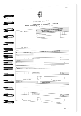 SAPS Firearm Licence Application